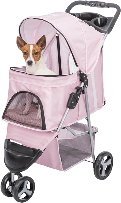 TRIXIE Foldable Pet Stroller for Cats and Dogs