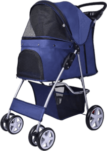 Elevon Pet Stroller, 4 Wheels Multifunction Dog Cat Stroller