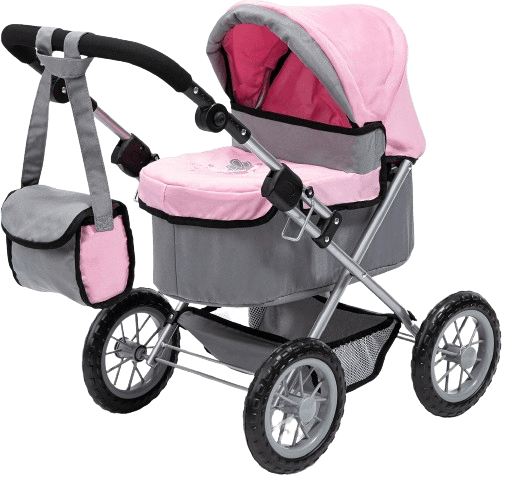 
Bayer Design Baby Doll Trendy Pram in Grey/Pink